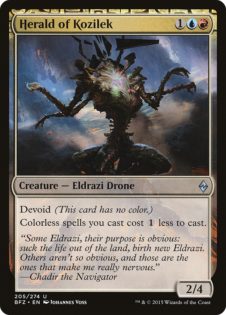 Herald of Kozilek (BFZ-205) [Battle for Zendikar] Foil MTG Single Wizards of the Coast