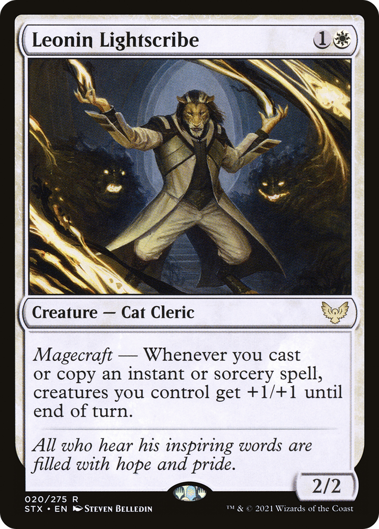 Leonin Lightscribe (STX-020) [Strixhaven: School of Mages] Foil MTG Single Wizards of the Coast