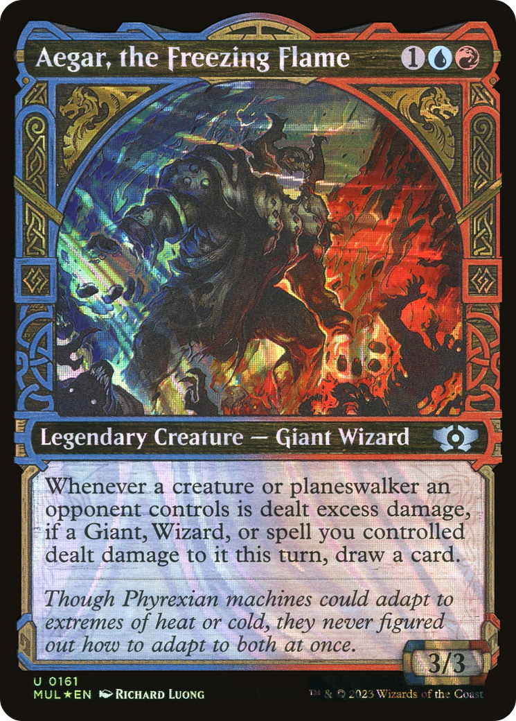Aegar, the Freezing Flame (Halo Foil) (MUL-161) [Multiverse Legends] (Showcase) Foil MTG Single Wizards of the Coast