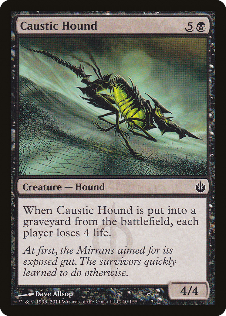 Caustic Hound (MBS-040) [Mirrodin Besieged] Foil MTG Single Wizards of the Coast