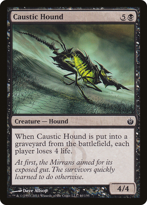 Caustic Hound (MBS-040) [Mirrodin Besieged] MTG Single Wizards of the Coast
