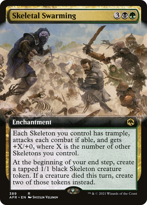 Skeletal Swarming (AFR-389) [Adventures in the Forgotten Realms] (Extended Art) MTG Single Wizards of the Coast