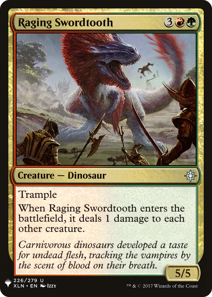 Raging Swordtooth (LIST-XLN-226) [Mystery Booster] The List MTG Single Wizards of the Coast