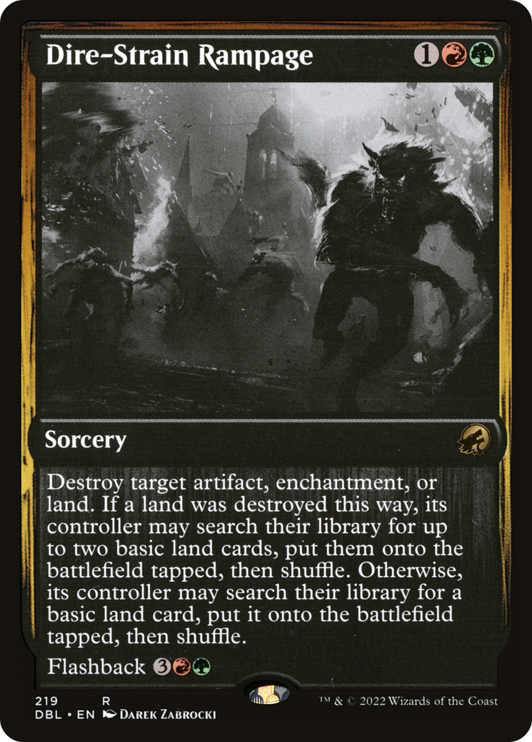 Dire-Strain Rampage (DBL-219) [Innistrad: Double Feature] Foil MTG Single Wizards of the Coast