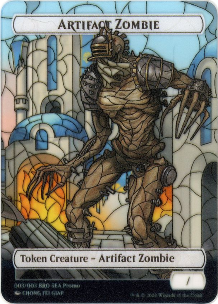Artifact Zombie (PTBRO-003) [Tokens] The Brothers' War Southeast Asia Tokens (Full Art) MTG Single Wizards of the Coast