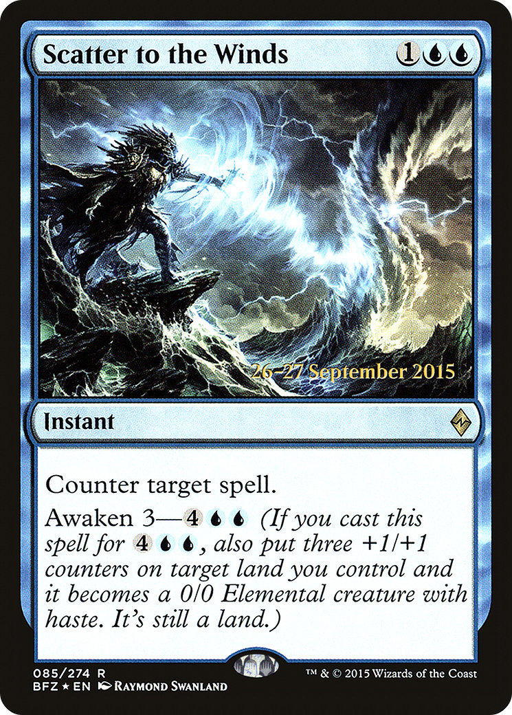 Scatter to the Winds (PRE-085) [Battle for Zendikar Promos] Foil MTG Single Wizards of the Coast