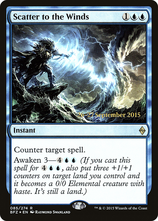 Scatter to the Winds (PRE-085) [Battle for Zendikar Promos] Foil MTG Single Wizards of the Coast
