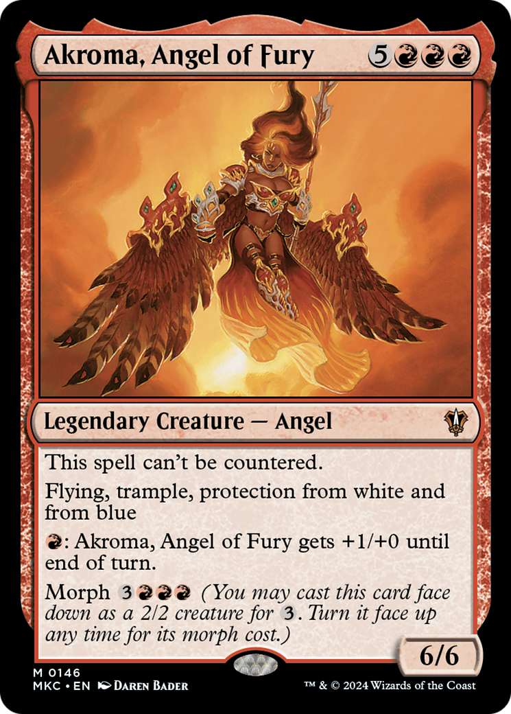 Akroma, Angel of Fury (MKC-146) [Murders at Karlov Manor Commander] MTG Single Wizards of the Coast