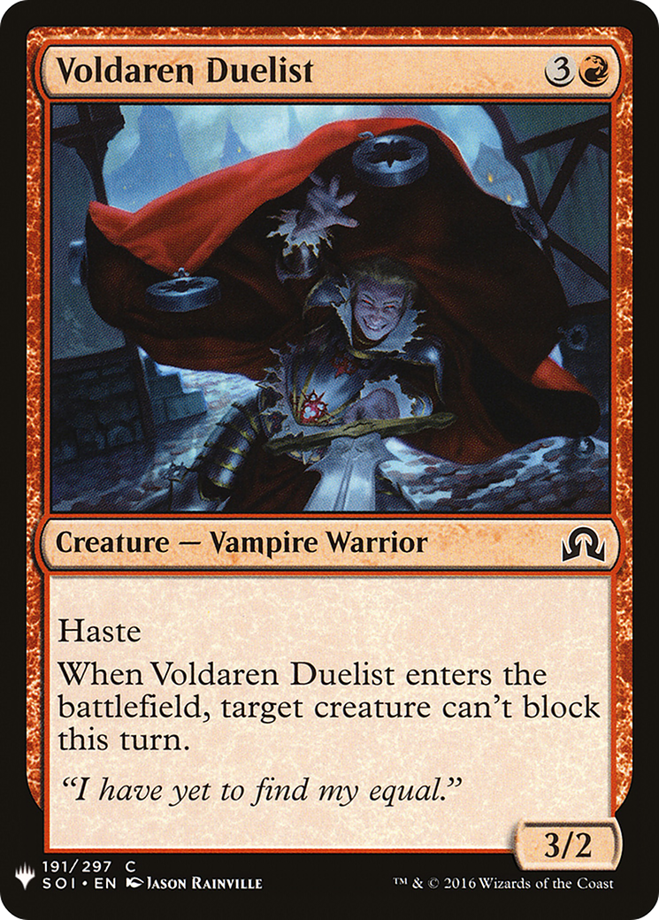 Voldaren Duelist (LIST-SOI-191) [Mystery Booster] The List MTG Single Wizards of the Coast