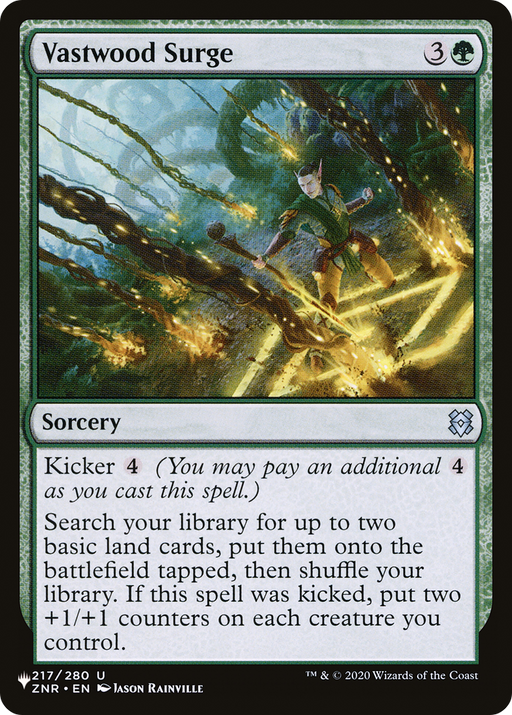 Vastwood Surge (LIST-ZNR-217) [Mystery Booster] The List MTG Single Wizards of the Coast
