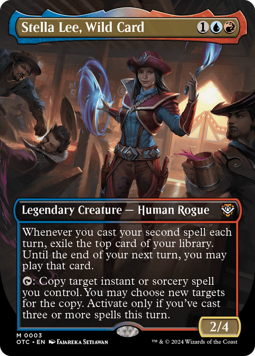 Stella Lee, Wild Card (OTC-003) [Outlaws of Thunder Junction Commander] (Borderless) MTG Single Wizards of the Coast