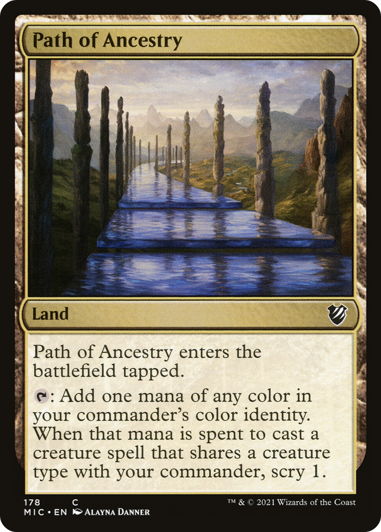 Path of Ancestry (MIC-178) [Midnight Hunt Commander] MTG Single Wizards of the Coast