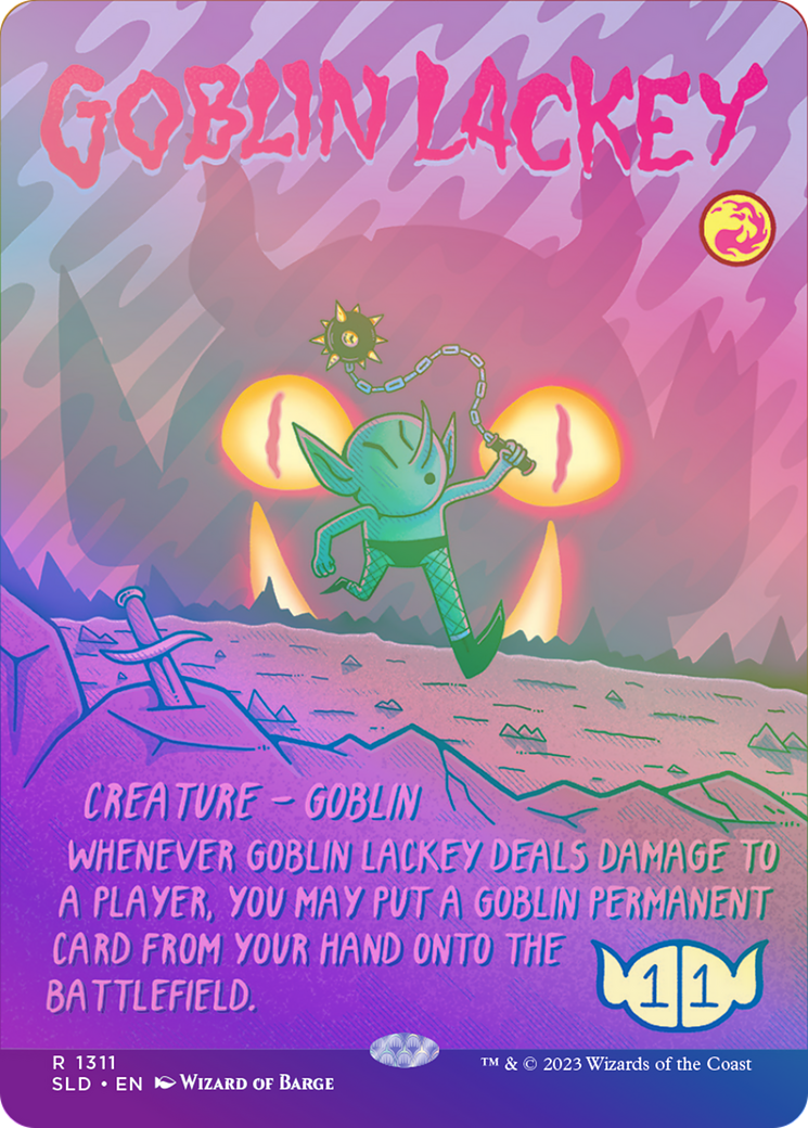 Goblin Lackey (1311) (Rainbow Foil) (SLD-1311) [Secret Lair] Drop (Borderless) Foil MTG Single Wizards of the Coast