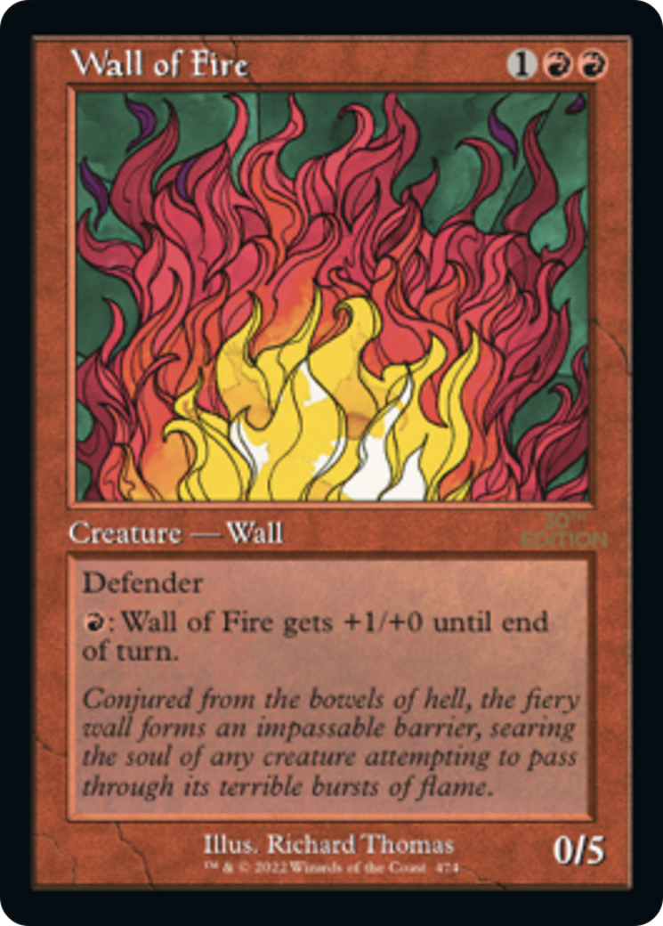 Wall of Fire (30A-474) [30th Anniversary Edition] MTG Single Wizards of the Coast