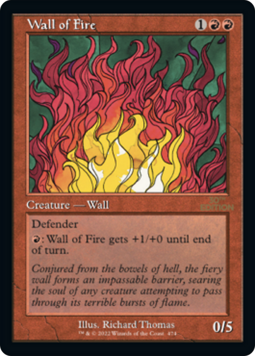 Wall of Fire (30A-474) [30th Anniversary Edition] MTG Single Wizards of the Coast