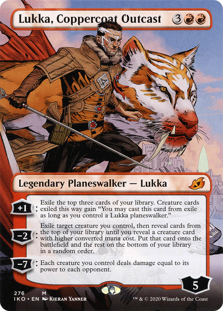 Lukka, Coppercoat Outcast (IKO-276) [Ikoria: Lair of Behemoths] (Borderless) Foil MTG Single Wizards of the Coast