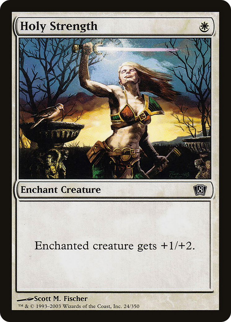 Holy Strength (8ED-024) [8th Edition] MTG Single Wizards of the Coast