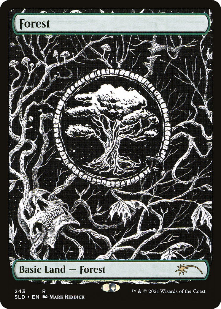 Forest (Crushing Brutality) (SLD-243) [Secret Lair] Drop MTG Single Wizards of the Coast