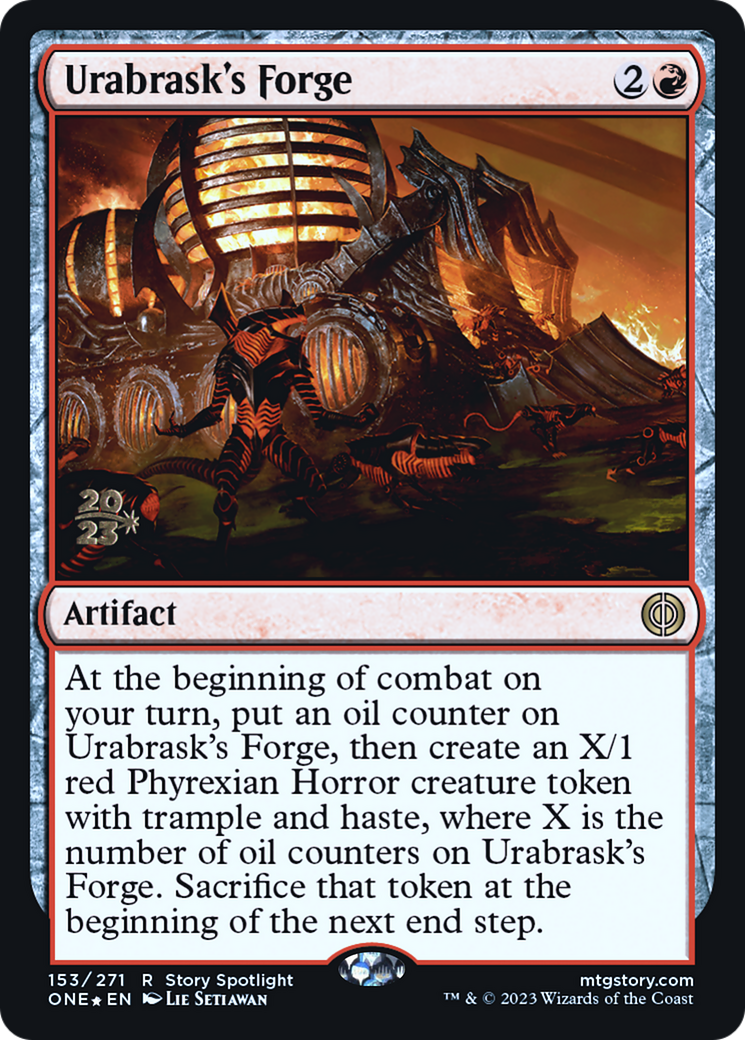 Urabrask's Forge (PRE-153) [Phyrexia: All Will Be One Promos] Foil MTG Single Wizards of the Coast
