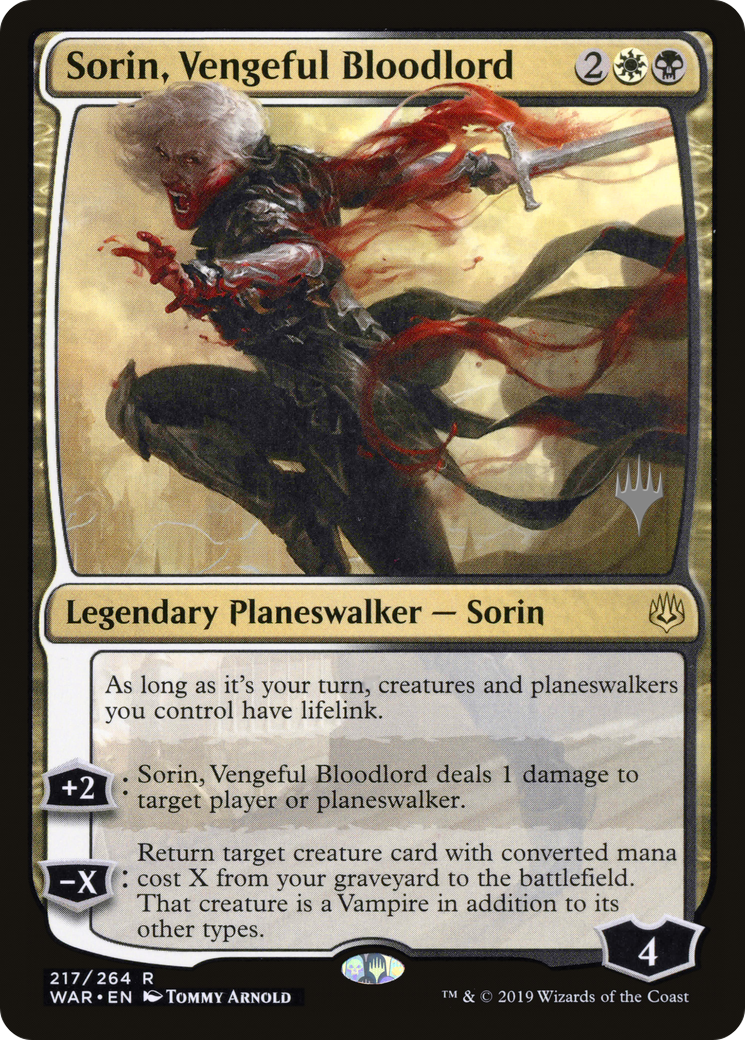 Sorin, Vengeful Bloodlord (PPELD-217) [War of the Spark Promos] Foil MTG Single Wizards of the Coast
