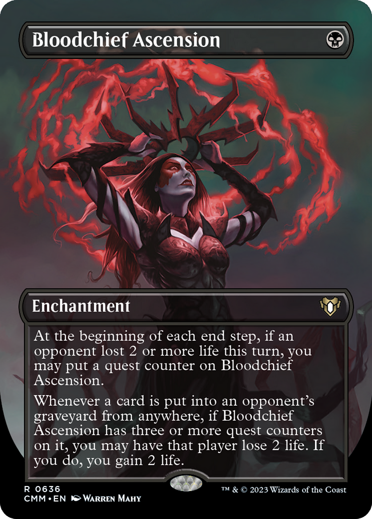 Bloodchief Ascension (CMM-636) [Commander Masters] (Borderless) Foil MTG Single Wizards of the Coast
