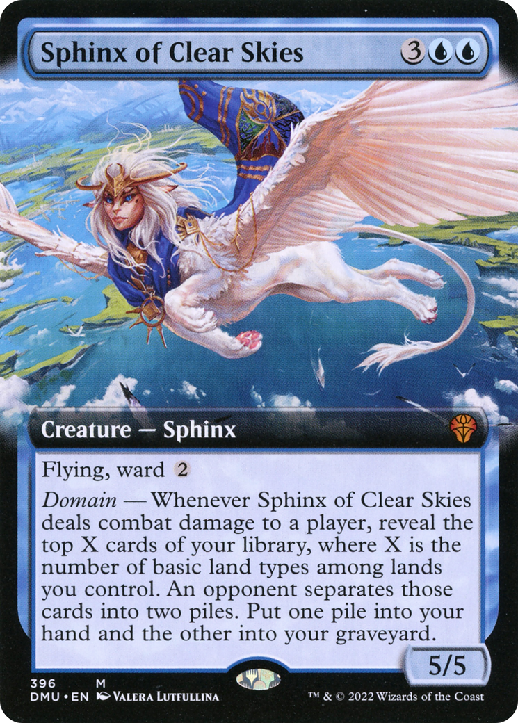 Sphinx of Clear Skies (DMU-396) [Dominaria United] (Extended Art) Foil MTG Single Wizards of the Coast