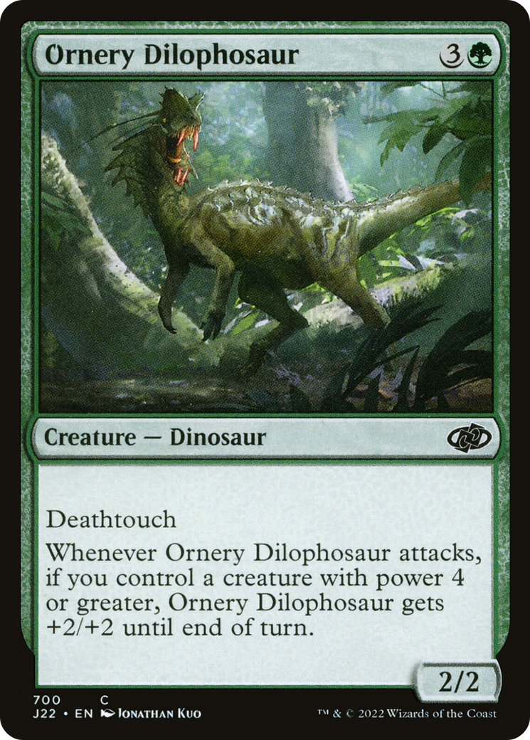 Ornery Dilophosaur (J22-700) [Jumpstart 2022] MTG Single Wizards of the Coast