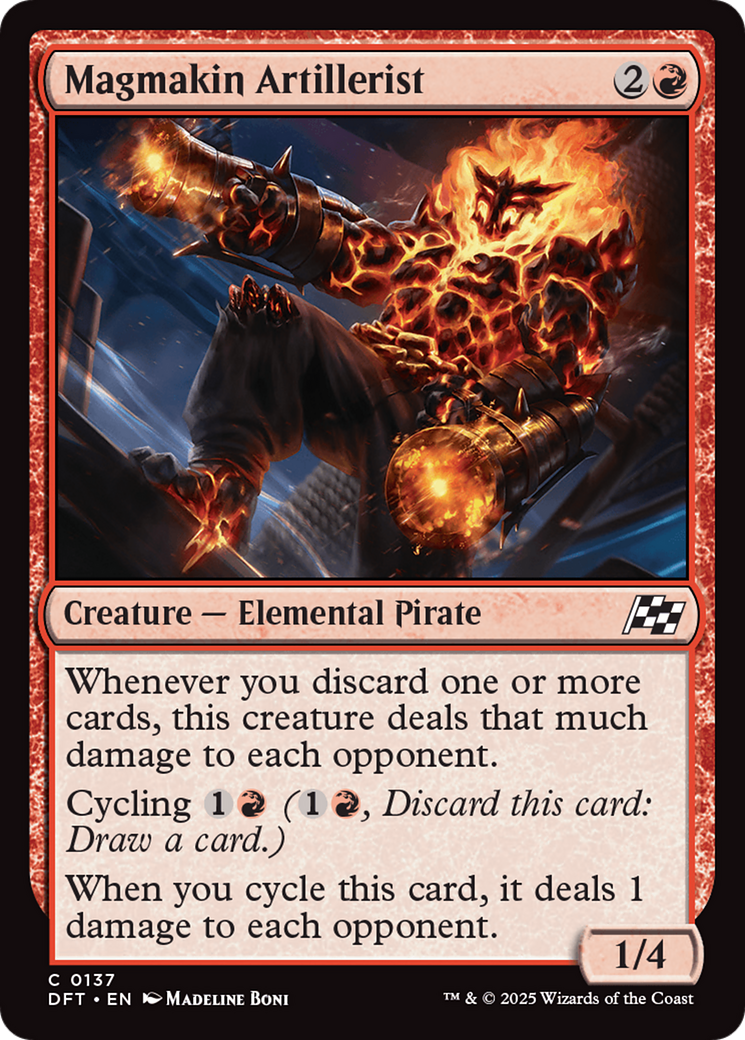 Magmakin Artillerist (DFT-137) [Aetherdrift] Foil MTG Single Wizards of the Coast