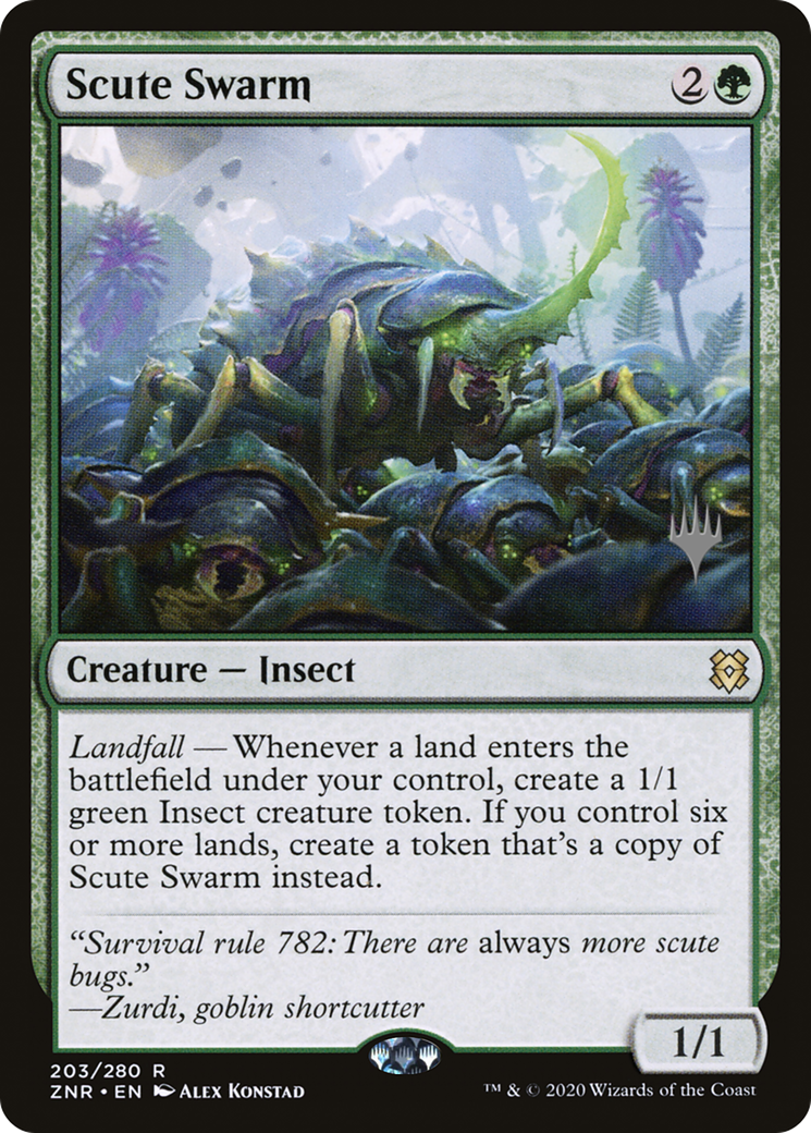 Scute Swarm (PPZNR-203) [Zendikar Rising Promos] Foil MTG Single Wizards of the Coast