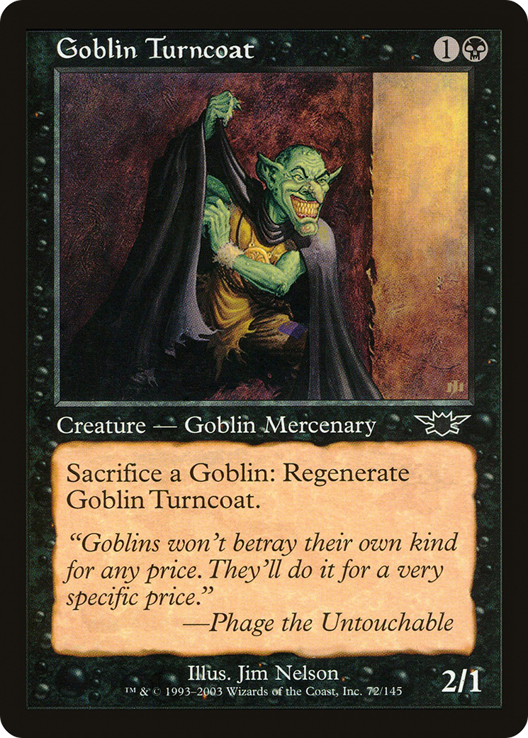 Goblin Turncoat (LGN-072) [Legions] MTG Single Wizards of the Coast