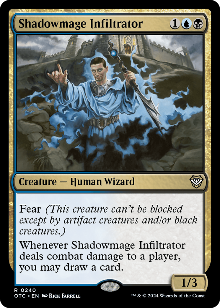 Shadowmage Infiltrator (OTC-240) [Outlaws of Thunder Junction Commander] MTG Single Wizards of the Coast