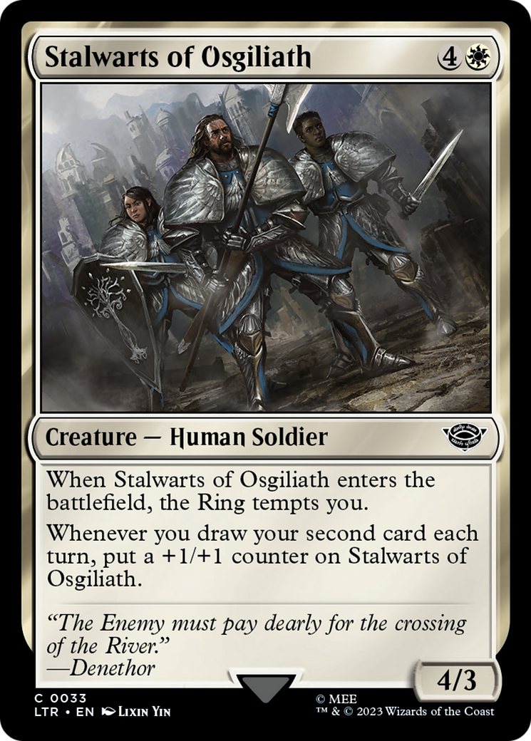Stalwarts of Osgiliath (LTR-033) [The Lord of the Rings: Tales of Middle-earth] Foil MTG Single Wizards of the Coast