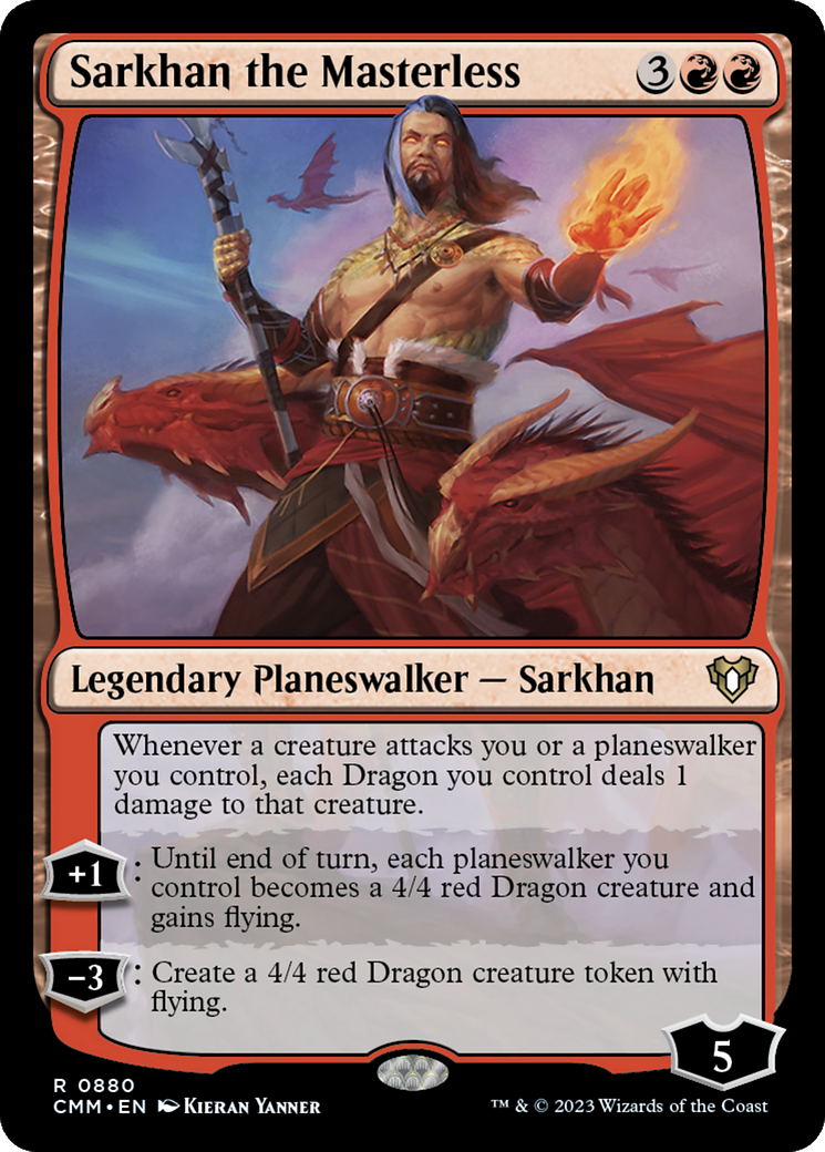 Sarkhan the Masterless (CMM-880) [Commander Masters] MTG Single Wizards of the Coast
