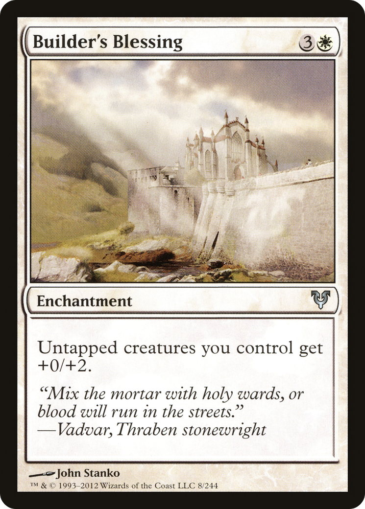 Builder's Blessing (AVR-008) [Avacyn Restored] MTG Single Wizards of the Coast