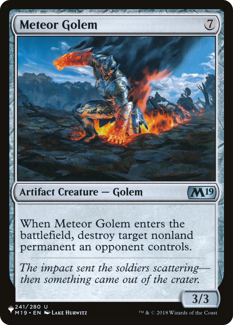 Meteor Golem (LIST-M19-241) [Mystery Booster] The List MTG Single Wizards of the Coast