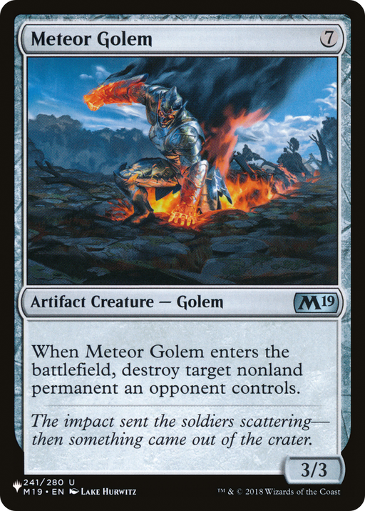 Meteor Golem (LIST-M19-241) [Mystery Booster] The List MTG Single Wizards of the Coast