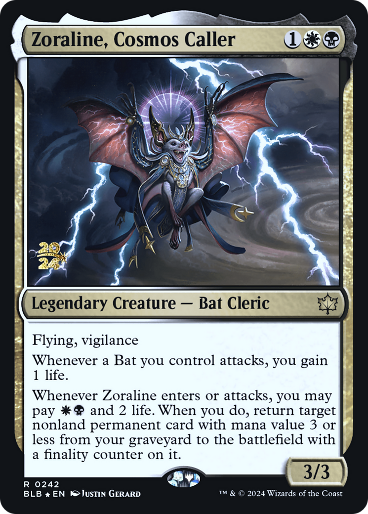 Zoraline, Cosmos Caller (PRE-242) [Bloomburrow Promos] Foil MTG Single Wizards of the Coast