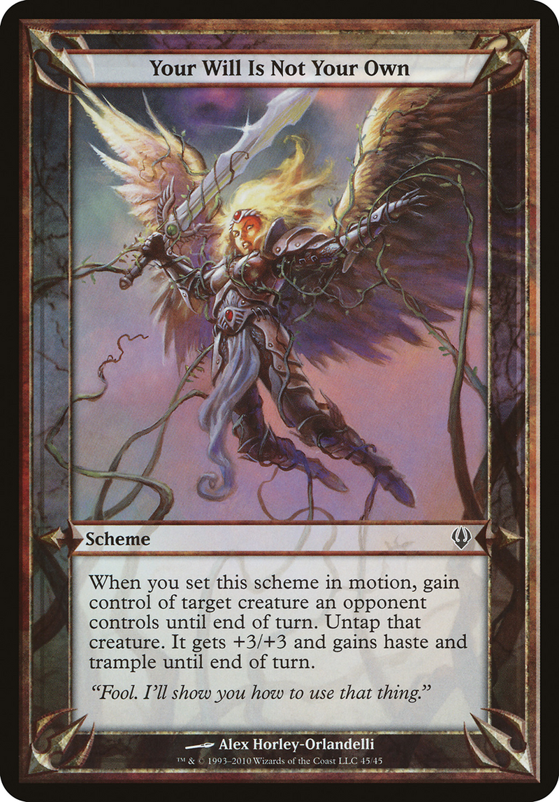 Your Will Is Not Your Own (Archenemy) (OVER-) [Misc] Archenemy Schemes MTG Single Wizards of the Coast