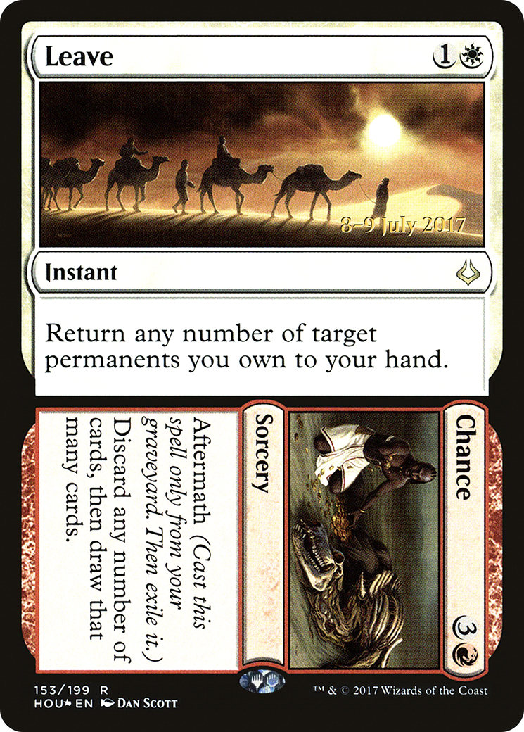 Leave // Chance (PRE-153) [Hour of Devastation Promos] Foil MTG Single Wizards of the Coast
