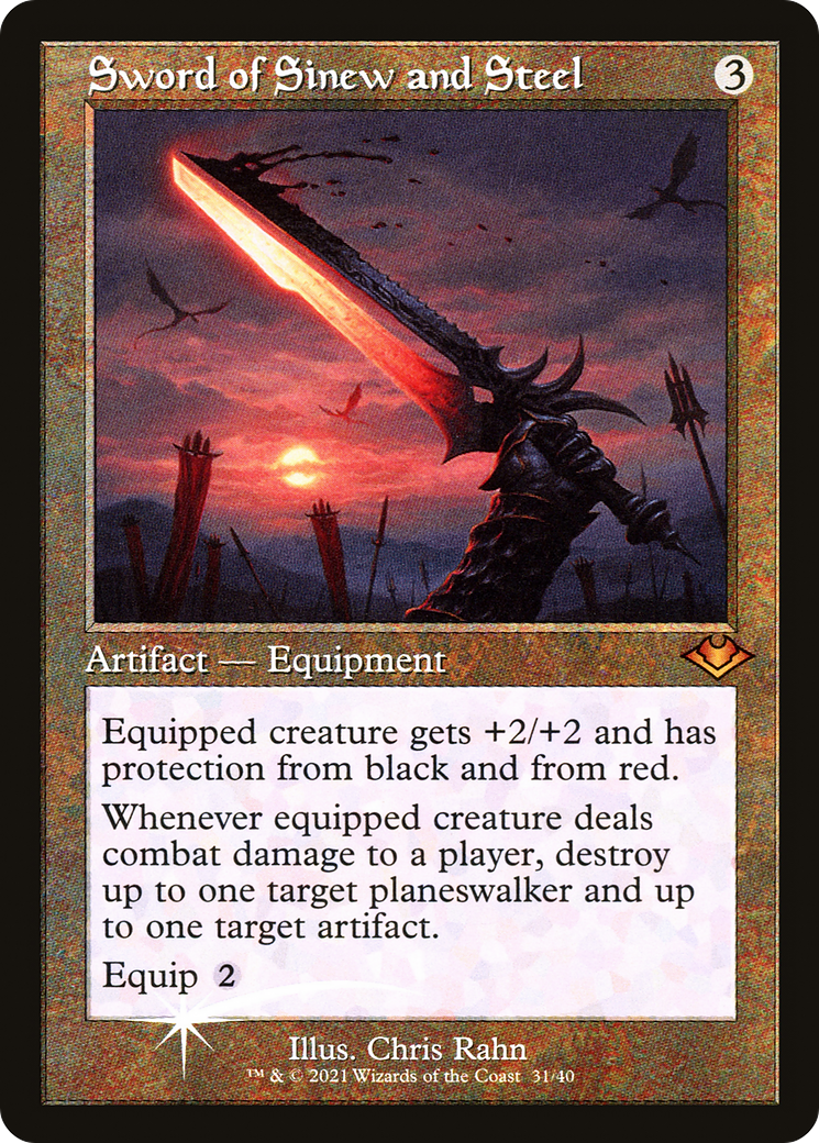 Sword of Sinew and Steel (MH1-031) [Modern Horizons 1 Timeshifts] Foil MTG Single Wizards of the Coast