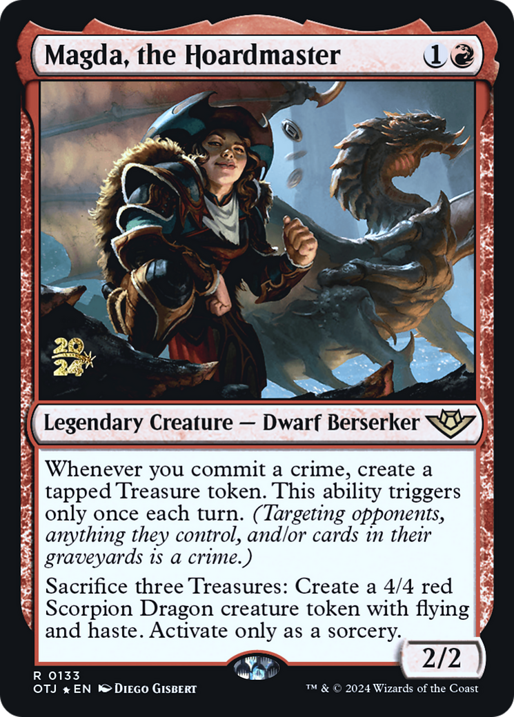 Magda, the Hoardmaster (PRE-133) [Outlaws of Thunder Junction Promos] Foil MTG Single Wizards of the Coast