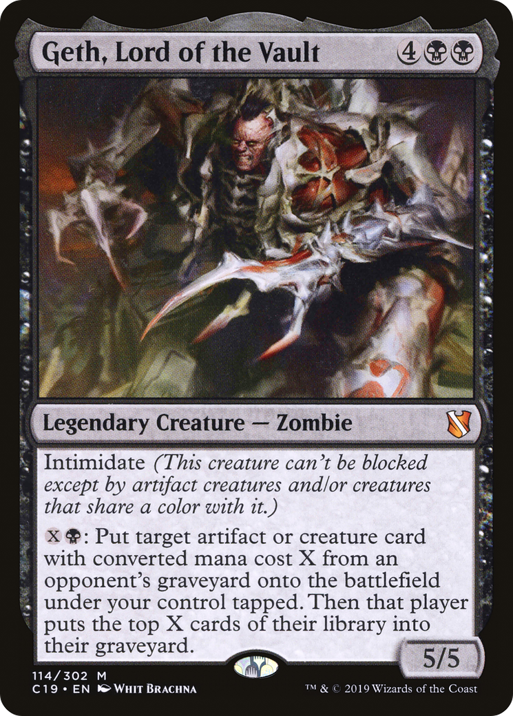 Geth, Lord of the Vault (C19-114) [Commander 2019] MTG Single Wizards of the Coast