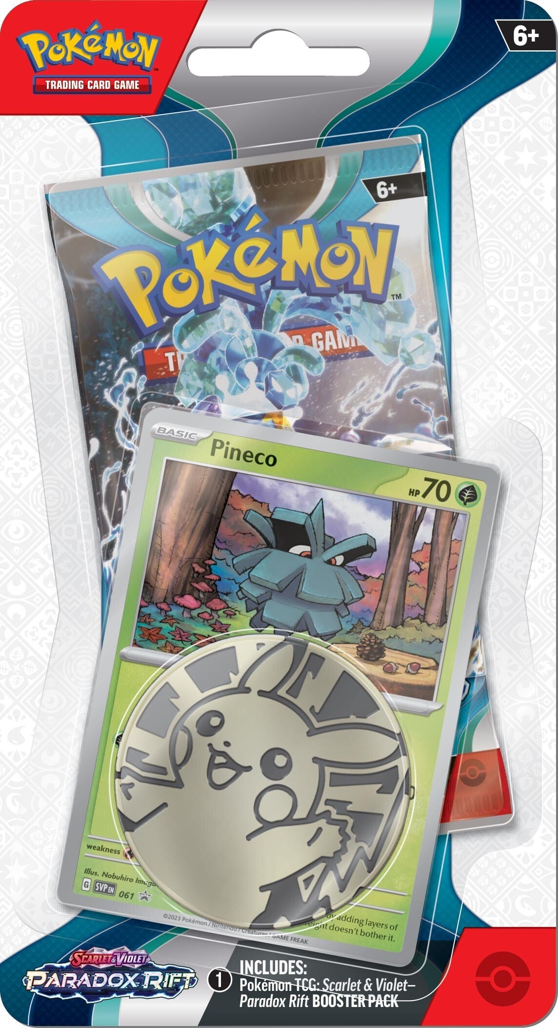 Pokémon Scarlet and Violet: Paradox Rift - Single Pack Blister (Pineco) Pokemon Sealed Pokémon   