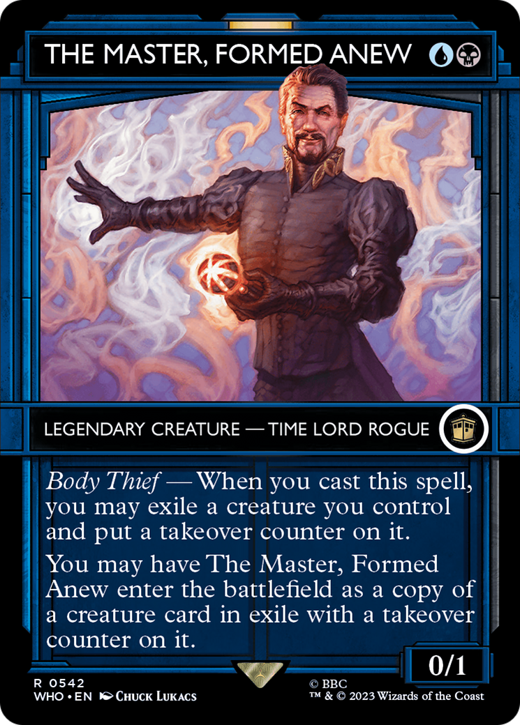 The Master, Formed Anew (WHO-542) [Doctor Who] (Showcase) (Borderless) MTG Single Wizards of the Coast