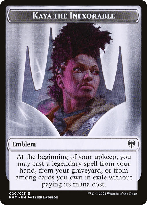 Kaya the Inexorable Emblem (TKHM-020) [Tokens] Kaldheim Tokens Foil MTG Single Wizards of the Coast