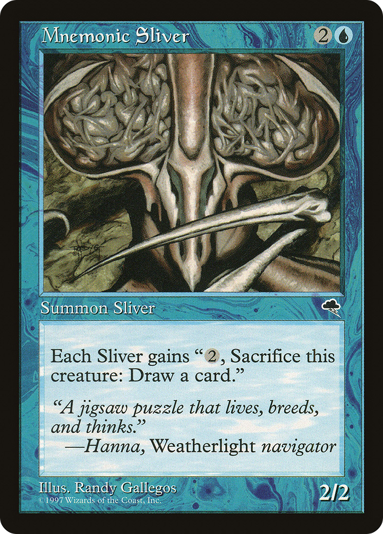 Mnemonic Sliver (TMP-077) [Tempest] MTG Single Wizards of the Coast