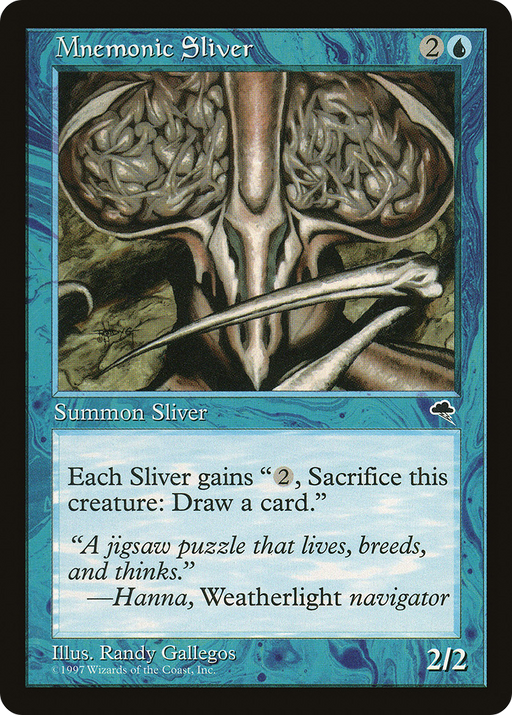 Mnemonic Sliver (TMP-077) [Tempest] MTG Single Wizards of the Coast