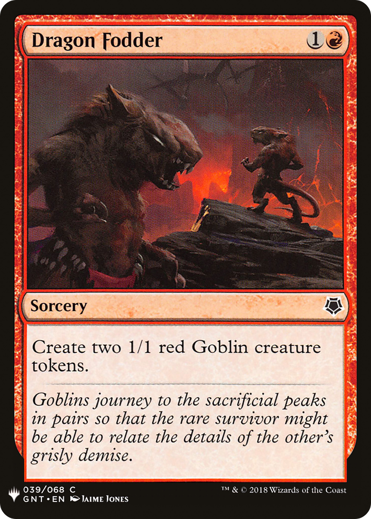 Dragon Fodder (LIST-GNT-39) [Mystery Booster] The List MTG Single Wizards of the Coast