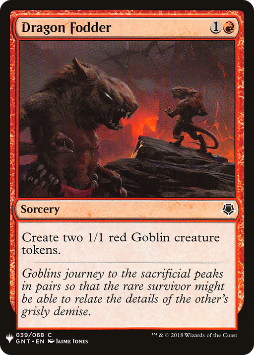 Dragon Fodder (LIST-GNT-39) [Mystery Booster] The List MTG Single Wizards of the Coast