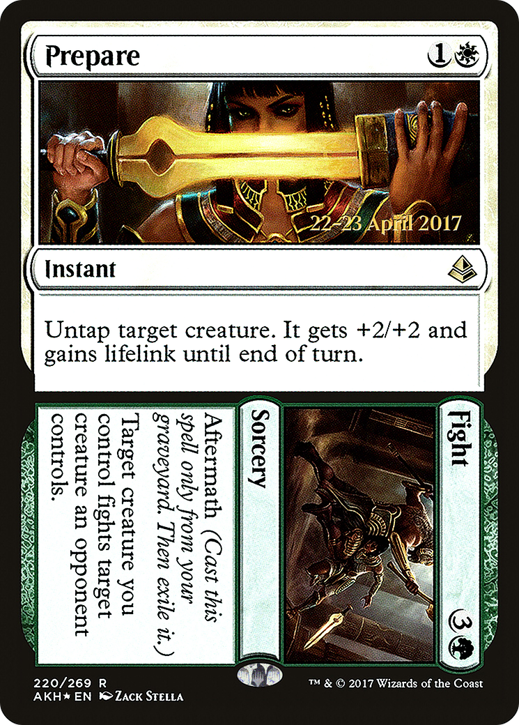 Prepare // Fight (PRE-220S) [Amonkhet Promos] Foil MTG Single Wizards of the Coast